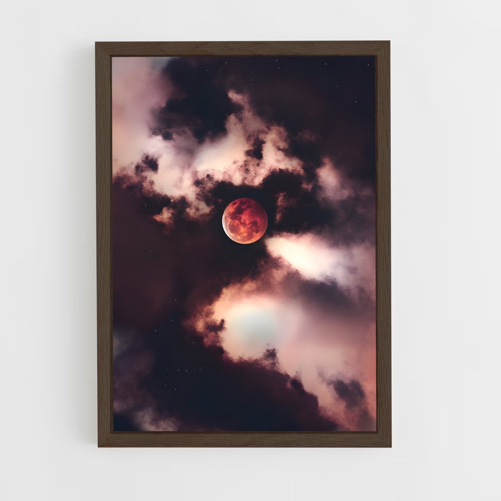 Poster éclatant de la lune rouge – affiche Système solaire (vue 5)